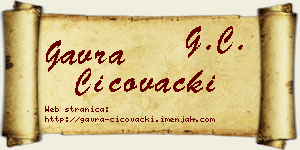 Gavra Čičovački vizit kartica